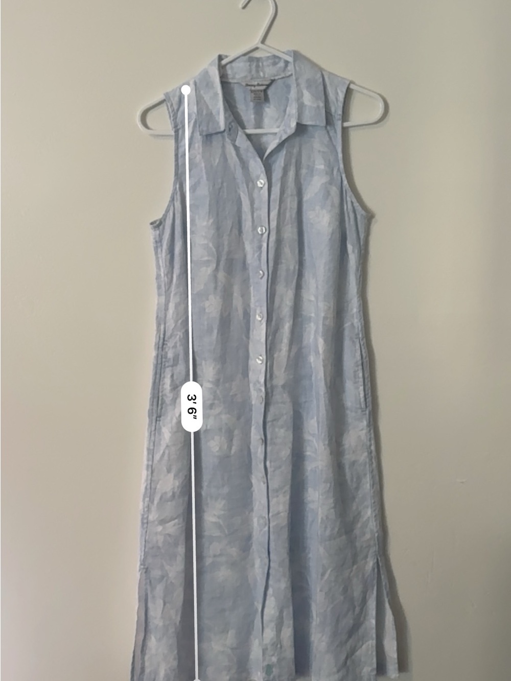 Tommy Bahama 100% Linen Midi Dress Tropical Floral XXS - Picture 9 of 9